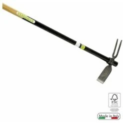 VERDEMAX ZAPPA QUADRA BIDENTE CON MANICO IN LEGNO FSC