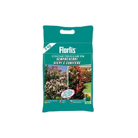 CONCIME GRANULARE SEMPREVERDI E SIEPI 5 KG FLORTIS PROTEZIONE CONCIME PIANTE GIARDINO 1 CONCIME GRANULARE SEMPREVERDI E SIEPI 5 KG FLORTIS PROTEZIONE CONCIME PIANTE GIARDINO