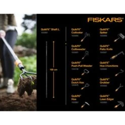 FISKARS Zappa Olandese, Testa Di Attrezzo, Larghezza: 12,5 Cm, Testa In Acciaio Al Boro, Nero/Arancione, QuikFit, 1000676 6 FISKARS Zappa Olandese, Testa Di Attrezzo, Larghezza: 12,5 Cm, Testa In Acciaio Al Boro, Nero/Arancione, QuikFit, 1000676 -Negozio al dettaglio Piante Casa 12773406 3