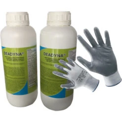 Insetticida 2 Confezioni Da 1 Litro Cad. Di Deadyna Universale Concentrato Per Aree Verdi. In Omaggio Guanti Da Lavoro NBR