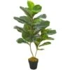 Pianta Artificiale Di Ficus Lyrata Con Vaso Verde 90 Cm VidaXL