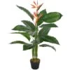 Strelitzia Artificiale Con Vaso Rosso 100 Cm VidaXL
