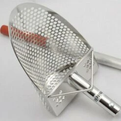 Emiter Setaccio Pala Mare Forata Acciaio Inox Sand Scoop S200 Manico Compreso