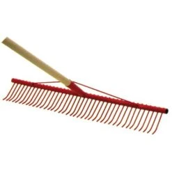 No Brand RASTRELLO CON MANICO PER ERBA 34D. ACCIAIO 60CM