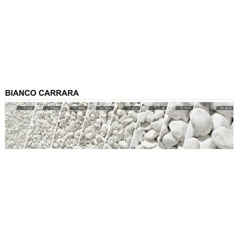 10 Sacchi Da 25kg Di Ciottoli Marmo Bianco Carrara 7/15 Mm Sassi Pietre 2 10 Sacchi Da 25kg Di Ciottoli Marmo Bianco Carrara 7/15 Mm Sassi Pietre - immagine 2