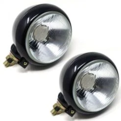 COPPIA FANALI ANTERIORE TRATTORE UNIVERSALE IN METALLO E VETRO DX + SX 35178/1