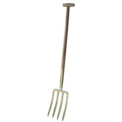 FORCA VANGA FORCONE CON MANICO DA GIARDINO DA FIENO 4 DENTI (22243)