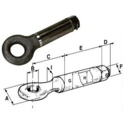 OCCHIONE GIREVOLE GANCIO PER TIMONE CARRELLO MAX KG 6000 OMOLOGATO CAT E (19965)