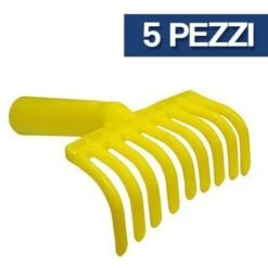 RASTRELLO 9 DENTI PER RACCOLTA OLIVE NOCCIOLE IN PLASTICA FORATO 5 PEZZI 16451/5