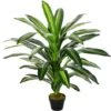 Outsunny Pianta Tropicale Decorativa Dracena Finta In Plastica Con Vaso