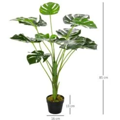 Outsunny Monstera Artificiale 13 Foglie E Vaso Alta 85cm Per Interno Ed Esterno 7 Outsunny Monstera Artificiale 13 Foglie E Vaso Alta 85cm Per Interno Ed Esterno -Negozio al dettaglio Piante Casa 28614489 3