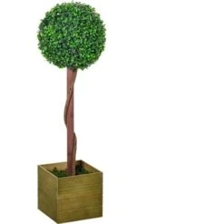 Outsunny Alberello Bosso Artificiale Con Vaso Pianta Finta Altezza 87cm