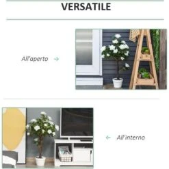 Outsunny Camelia Alberello Artificiale Con 21 Fiori E Vaso Alta 90cm -Negozio al dettaglio Piante Casa 28833921 4