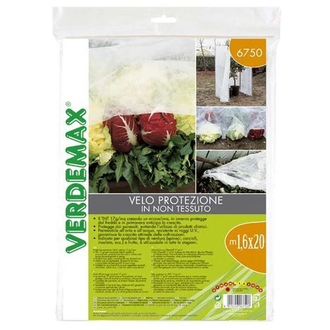 VELO PROTEZIONE IN TNT 17 GR/MQ 1,6X20 M ORTAGGI FIORI Verdemax 1 VELO PROTEZIONE IN TNT 17 GR/MQ 1,6X20 M ORTAGGI FIORI Verdemax