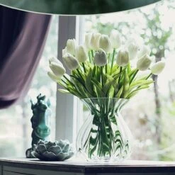 10 Splendido Bouquet Di Tulipani Artificiali In PU Con Tocco Realistico E Stelo-Wihte -Negozio al dettaglio Piante Casa 30556047 4
