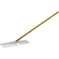 Rastrello In Polipropilene 20 Denti Per Erba E Fieno Con Manico In Legno