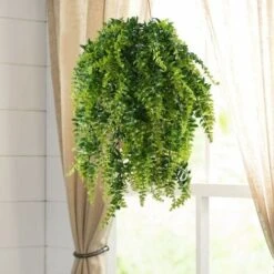 Fern Piante Artificiali Piante Pensili Piante Verdi Artificiali Piante Di Plastica Per Balcone Esterno Matrimonio In Vaso Decorazione Da Giardino 2 Pezzi -Negozio al dettaglio Piante Casa 31025679 3