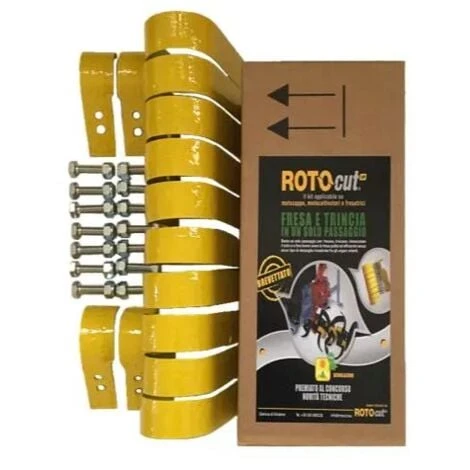 Kit Rotocut Per Fresare Trinciare E Rimescolare Per Motozappa E Motocoltivatori - Foro 10 - Motocoltivatore 1 Kit Rotocut Per Fresare Trinciare E Rimescolare Per Motozappa E Motocoltivatori - Foro 10 - Motocoltivatore