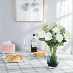 SOEKAVIA Seta Artificiale Fiori Di Rosa Singolo Stelo Realistico Rosa Finta Per Bouquet Da Sposa Decorazioni Floreali, 10 Pezzi (bianco) -Negozio al dettaglio Piante Casa 35821255 5