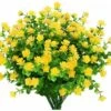 SOEKAVIA Fiori Finti Artificiali Per Esterni, Verde In Plastica Artistica Per Fioriere Da Appendere All'aperto Per Interni Home Office Decorazioni Per La Fattoria Di Nozze 8 Pezzi Giallo