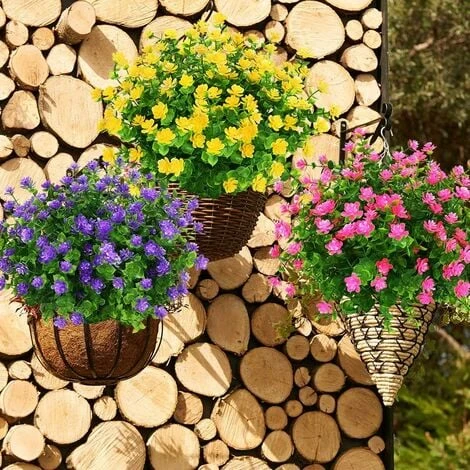 SOEKAVIA Fiori Finti Artificiali Per Esterni, Verde In Plastica Artistica Per Fioriere Da Appendere All'aperto Per Interni Home Office Decorazioni Per La Fattoria Di Nozze 8 Pezzi Giallo 5 SOEKAVIA Fiori Finti Artificiali Per Esterni, Verde In Plastica Artistica Per Fioriere Da Appendere All'aperto Per Interni Home Office Decorazioni Per La Fattoria Di Nozze 8 Pezzi Giallo - immagine 5
