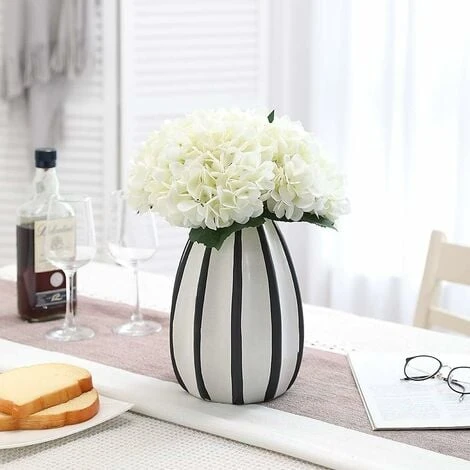 SOEKAVIA Fiore Di Ortensia Artificiale, 5 Pezzi Di Bouquet Di Ortensie Con Testa Da 6,3 Pollici A Stelo Lungo In Seta Per Matrimonio, Casa, Hotel, Decorazioni Per Feste, Composizioni Floreali (bianco) 3 SOEKAVIA Fiore Di Ortensia Artificiale, 5 Pezzi Di Bouquet Di Ortensie Con Testa Da 6,3 Pollici A Stelo Lungo In Seta Per Matrimonio, Casa, Hotel, Decorazioni Per Feste, Composizioni Floreali (bianco) - immagine 3