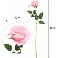 SOEKAVIA Fiori Di Rosa Di Seta Artificiale A Stelo Singolo Realistico Rosa Finta Per La Decorazione Di Composizioni Floreali Di Bouquet Da Sposa, 10 Pezzi (rosa) -Negozio al dettaglio Piante Casa 36034642 4