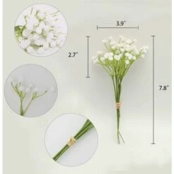 SOEKAVIA Neonati Respiro Artificiale Bouquet Finto Gypsophila Fiore Sfuso In Bianco Per Ghirlanda Di Nozze Decorazione Per Giardino Per Feste A Casa 8 Pezzi -Negozio al dettaglio Piante Casa 36224029 3