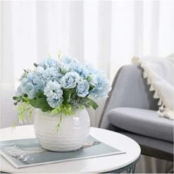 SOEKAVIA 3 Pezzi Bouquet Di Rose Ortensia Fiori Di Seta Artificiale Composizione Da Sposa Bouquet Da Sposa Tessuti Per La Casa Oggetti Decorativi Generici In Rosa Bianca Senza Vaso-blu 9 SOEKAVIA 3 Pezzi Bouquet Di Rose Ortensia Fiori Di Seta Artificiale Composizione Da Sposa Bouquet Da Sposa Tessuti Per La Casa Oggetti Decorativi Generici In Rosa Bianca Senza Vaso-blu -Negozio al dettaglio Piante Casa 36248231 5