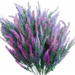 SOEKAVIA 6 Pezzi Fiori Di Lavanda Artificiale, Fiori Viola Di Lavanda Artificiale, Fiori Di Lavanda Finti Pianta Di Lavanda Artificiale, Decorazione Di Fiori Artificiali Per Giardino Di Nozze Fai Da T