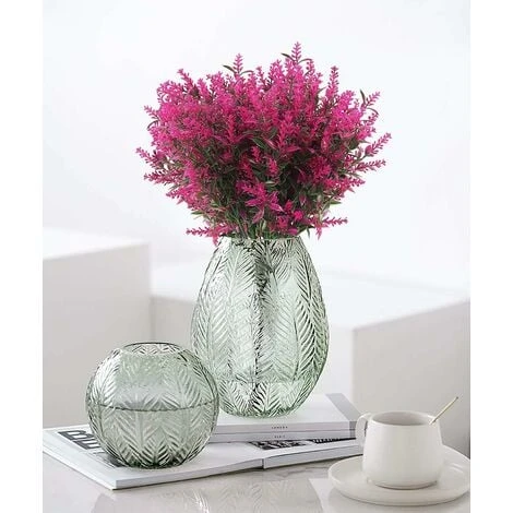 SOEKAVIA 8pcs Piante Resistenti Ai Raggi UV Fiori Di Plastica Fiori Finti Bouquet Di Lavanda Per Fai Da Te Interni Matrimonio All'aperto Casa Ufficio Giardino Decorazione Della Finestra (fucsia) 3 SOEKAVIA 8pcs Piante Resistenti Ai Raggi UV Fiori Di Plastica Fiori Finti Bouquet Di Lavanda Per Fai Da Te Interni Matrimonio All'aperto Casa Ufficio Giardino Decorazione Della Finestra (fucsia) - immagine 3