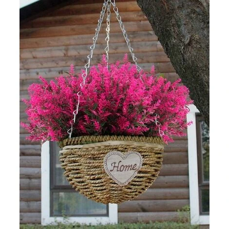 SOEKAVIA 8pcs Piante Resistenti Ai Raggi UV Fiori Di Plastica Fiori Finti Bouquet Di Lavanda Per Fai Da Te Interni Matrimonio All'aperto Casa Ufficio Giardino Decorazione Della Finestra (fucsia) 4 SOEKAVIA 8pcs Piante Resistenti Ai Raggi UV Fiori Di Plastica Fiori Finti Bouquet Di Lavanda Per Fai Da Te Interni Matrimonio All'aperto Casa Ufficio Giardino Decorazione Della Finestra (fucsia) - immagine 4