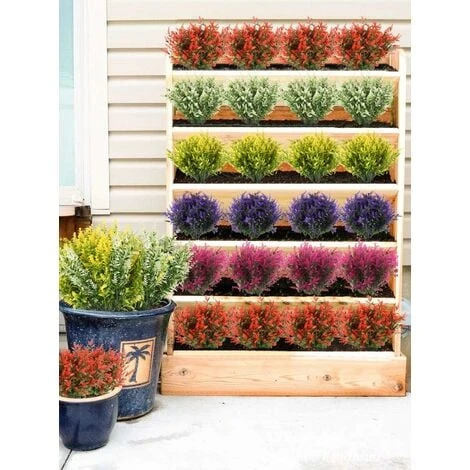 SOEKAVIA 8pcs Piante Resistenti Ai Raggi UV Fiori Di Plastica Fiori Finti Bouquet Di Lavanda Per Fai Da Te Interni Matrimonio All'aperto Casa Ufficio Giardino Decorazione Della Finestra (fucsia) 5 SOEKAVIA 8pcs Piante Resistenti Ai Raggi UV Fiori Di Plastica Fiori Finti Bouquet Di Lavanda Per Fai Da Te Interni Matrimonio All'aperto Casa Ufficio Giardino Decorazione Della Finestra (fucsia) - immagine 5