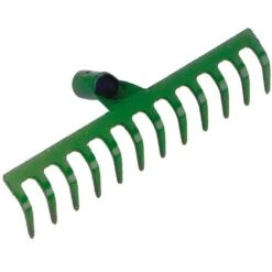 Rastrello In Acciaio 16 Denti Per Giardino Prato Orto Foglie Senza Manico