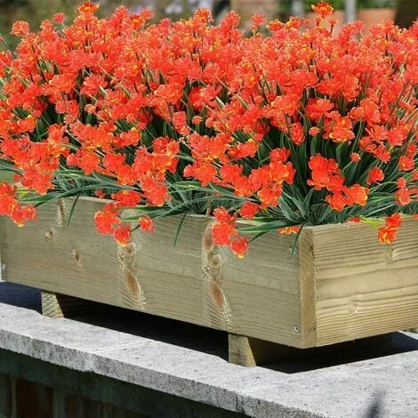 Kueatily 8 Pacchi Di Fiori Finti Artificiali Per Esterni, Arbusti, Piante Resistenti Ai Raggi UV, Vegetazione In Plastica Finta Per Piante Sospese Per Interni Ed Esterni, Giardino, Veranda, Finestra, 2 Kueatily 8 Pacchi Di Fiori Finti Artificiali Per Esterni, Arbusti, Piante Resistenti Ai Raggi UV, Vegetazione In Plastica Finta Per Piante Sospese Per Interni Ed Esterni, Giardino, Veranda, Finestra, - immagine 2