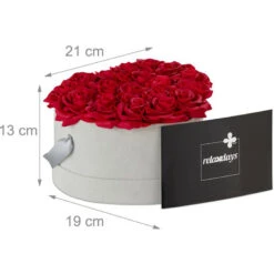 Relaxdays Box Di Rose A Forma Di Cuore, 18 Rose, Grigio, Resistente 10 Anni, Idea Regalo, Box Decorativo, Rosse 8 Relaxdays Box Di Rose A Forma Di Cuore, 18 Rose, Grigio, Resistente 10 Anni, Idea Regalo, Box Decorativo, Rosse -Negozio al dettaglio Piante Casa 51972808 4