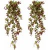 Artificial Ivy Hanging Set Of 2 For Home, Garden, Office, Home Decor Red