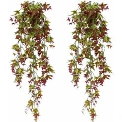 Artificial Ivy Hanging Set Of 2 For Home, Garden, Office, Home Decor Red