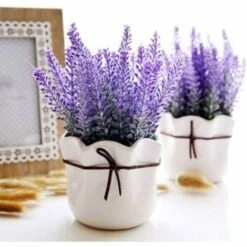 4 Pezzi Di Fiori Artificiali Lavanda Artificiale 5 Teste Simulazione Fiore Mazzo Fiori Finti Bouquet Di Decorazioni Per Matrimoni Per Feste In Giardino In Casa - Viola -Negozio al dettaglio Piante Casa 52010687 4