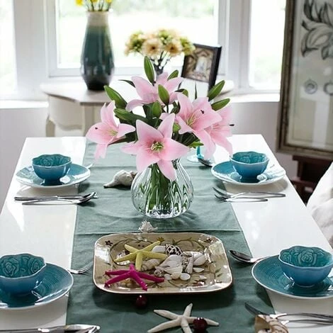 Fiori Artificiali, 5 Pezzi Real Touch Lattice Fiori Di Giglio Artificiale In Vasi Bouquet Da Sposa / Decorazioni Per La Casa / Festa / Disposizione Di Tombe 3 Fiori Artificiali, 5 Pezzi Real Touch Lattice Fiori Di Giglio Artificiale In Vasi Bouquet Da Sposa / Decorazioni Per La Casa / Festa / Disposizione Di Tombe - immagine 3