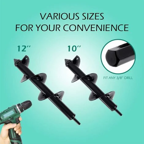 Fresa Da Giardino LangRay 80 Mm, Pratico Attrezzo Per Piantare, Punta Da Trapano Professionale Esagonale Per Bulbi Da Fiore, Piantatrice Per Perforazione Di Alberi (80 X 300 Mm) 2 Fresa Da Giardino LangRay 80 Mm, Pratico Attrezzo Per Piantare, Punta Da Trapano Professionale Esagonale Per Bulbi Da Fiore, Piantatrice Per Perforazione Di Alberi (80 X 300 Mm) - immagine 2