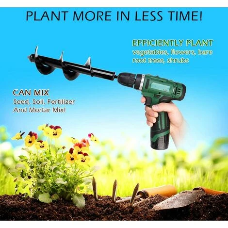 Fresa Da Giardino LangRay 80 Mm, Pratico Attrezzo Per Piantare, Punta Da Trapano Professionale Esagonale Per Bulbi Da Fiore, Piantatrice Per Perforazione Di Alberi (80 X 300 Mm) 3 Fresa Da Giardino LangRay 80 Mm, Pratico Attrezzo Per Piantare, Punta Da Trapano Professionale Esagonale Per Bulbi Da Fiore, Piantatrice Per Perforazione Di Alberi (80 X 300 Mm) - immagine 3