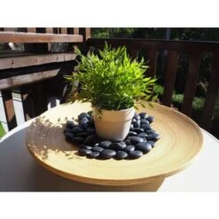 Re-Pebbles Confezione Da 80 Sassi Decorativi Nero 25x25cm In Plastica Riciclata -Negozio al dettaglio Piante Casa 52580131 4