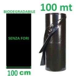 TELO BIO FILM PACCIAMATURA BIODEGRADABILE BOBINA DA 100 M NON FORATO LARG. 100 Cm