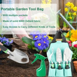 Todeco Set Di Attrezzi Da Giardino Da 33 Pezzi, Utensili Da Giardino Con Impugnatura In Gomma Antiscivolo, Utensili Manuali Da Esterno In Alluminio Con Borsa, Guanti Da Lavoro, Farfalla Decorazione 7 Todeco Set Di Attrezzi Da Giardino Da 33 Pezzi, Utensili Da Giardino Con Impugnatura In Gomma Antiscivolo, Utensili Manuali Da Esterno In Alluminio Con Borsa, Guanti Da Lavoro, Farfalla Decorazione -Negozio al dettaglio Piante Casa 54376850 3