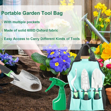 Todeco Set Di Attrezzi Da Giardino Da 33 Pezzi, Utensili Da Giardino Con Impugnatura In Gomma Antiscivolo, Utensili Manuali Da Esterno In Alluminio Con Borsa, Guanti Da Lavoro, Farfalla Decorazione 3 Todeco Set Di Attrezzi Da Giardino Da 33 Pezzi, Utensili Da Giardino Con Impugnatura In Gomma Antiscivolo, Utensili Manuali Da Esterno In Alluminio Con Borsa, Guanti Da Lavoro, Farfalla Decorazione - immagine 3