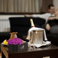 Relaxdays Box Di Rose A Forma Di Cuore, 18 Rose, Nero, Resistente 10 Anni, Idea Regalo, Box Decorativo, Lilla -Negozio al dettaglio Piante Casa 54555969 3