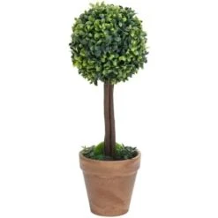 Piante Di Bosso Artificiale 2 Pz A Sfera Con Vaso Verde 33 Cm VidaXL -Negozio al dettaglio Piante Casa 54686655 4