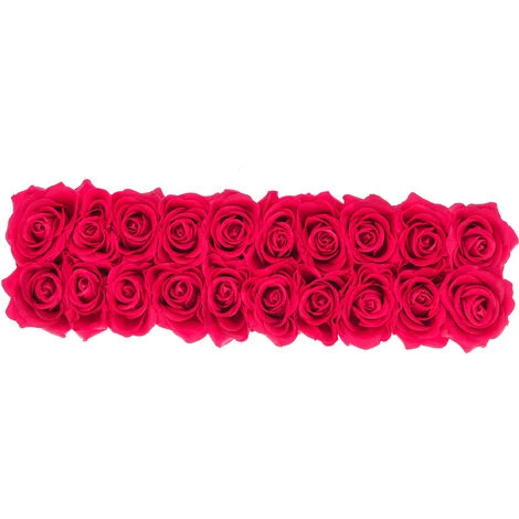 Relaxdays Bouquet Rose Eterne, Flower Box Bianco Con 20 Fiori Finti, Elegante Idea Regalo, Scatola Romantica, Rosso 2 Relaxdays Bouquet Rose Eterne, Flower Box Bianco Con 20 Fiori Finti, Elegante Idea Regalo, Scatola Romantica, Rosso - immagine 2