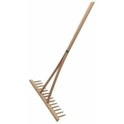 No Name Rake Fieno 14 Denti 540mm Con Manico In Legno